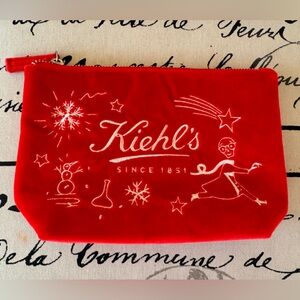 Kiehl's Velvety Red Cosmetic Bag
